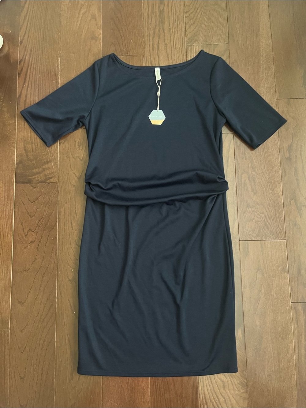 NWT PinkBlush Women’s Navy Short-Sleeve Sheath Dress